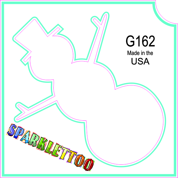 G162-2 1.5 x 2.3 x 2.3 in. 2-Ply Snowman Design Glitter Tattoo - Pack of 100
