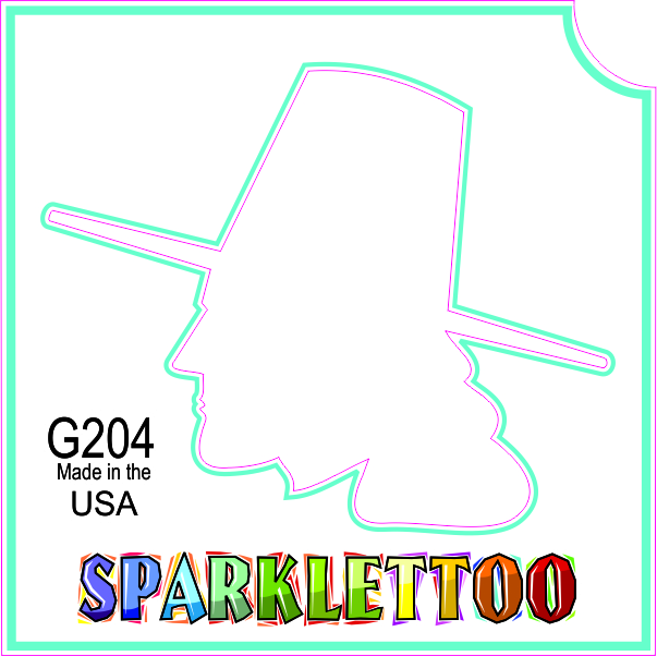 G204-2 1.5 x 2.3 x 2.3 in. 2-Ply Pilgrim Design Glitter Tattoo - Pack of 100