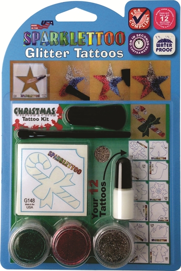 Gl-kitxmas Glitter Tattoos Kits - Christmas