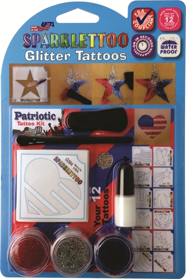 Gl-kitrwb Glitter Tattoos Kits - Patriotic