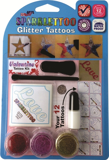 Gl-kitvday Glitter Tattoos Kits - Valentine