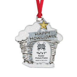 844587015923 Pewter Christmas Dog Ornament, Happy Howlidays & Picture Frame