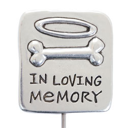844587017170 Pewter In Loving Memory Pet Memorial, Garden Stake