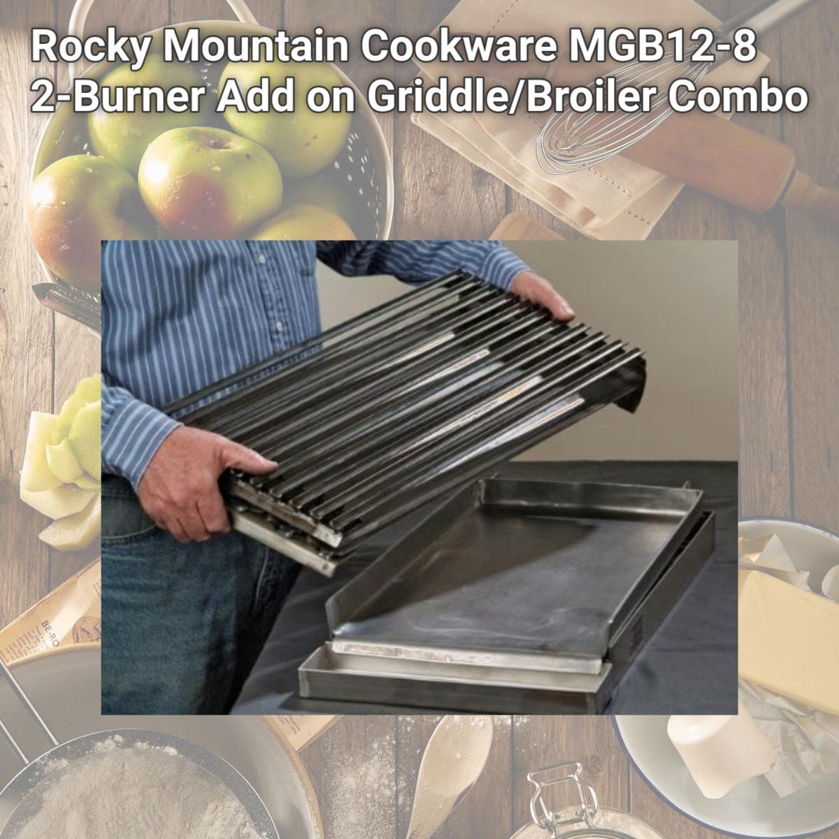 Picture of Rocky Mountain Cookware MGB12-8 2-Burner Add on Griddle/Broiler Combo