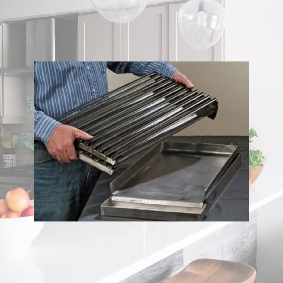 Picture of Rocky Mountain Cookware MGB12-8 2-Burner Add on Griddle/Broiler Combo