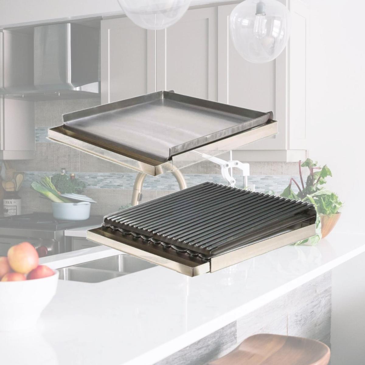 Picture of Rocky Mountain Cookware MGB24-8 4-Burner Add on Griddle/Broiler Combo