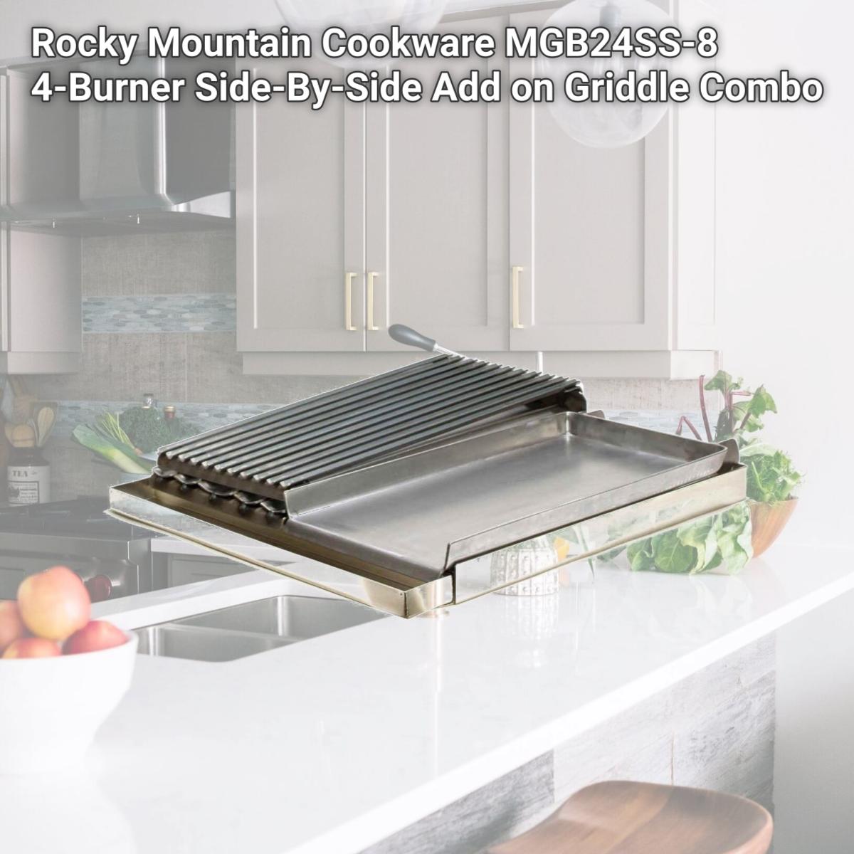 Picture of Rocky Mountain Cookware MGB24SS-8 4-Burner Side-By-Side Add on Griddle Combo