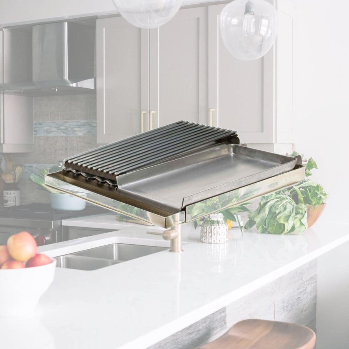 Picture of Rocky Mountain Cookware MGB24SS-8 4-Burner Side-By-Side Add on Griddle Combo