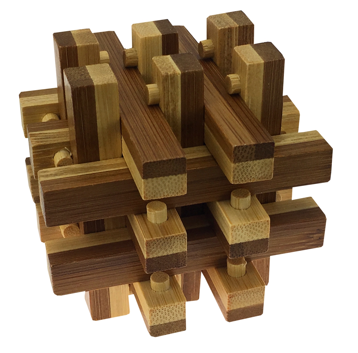 Ec8623 4.5 In. Bamboo Brainteaser - Lattice Puzzle