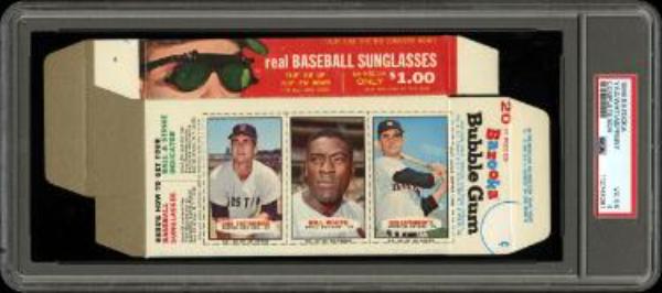 CTBL-042671 1966 Bazooka Complete Box Carl Yastrzemski No.22 & Bill White No.23 & Bob Aspromonte No.24 PSA Graded 4 VG-EX Card - 20 Piece