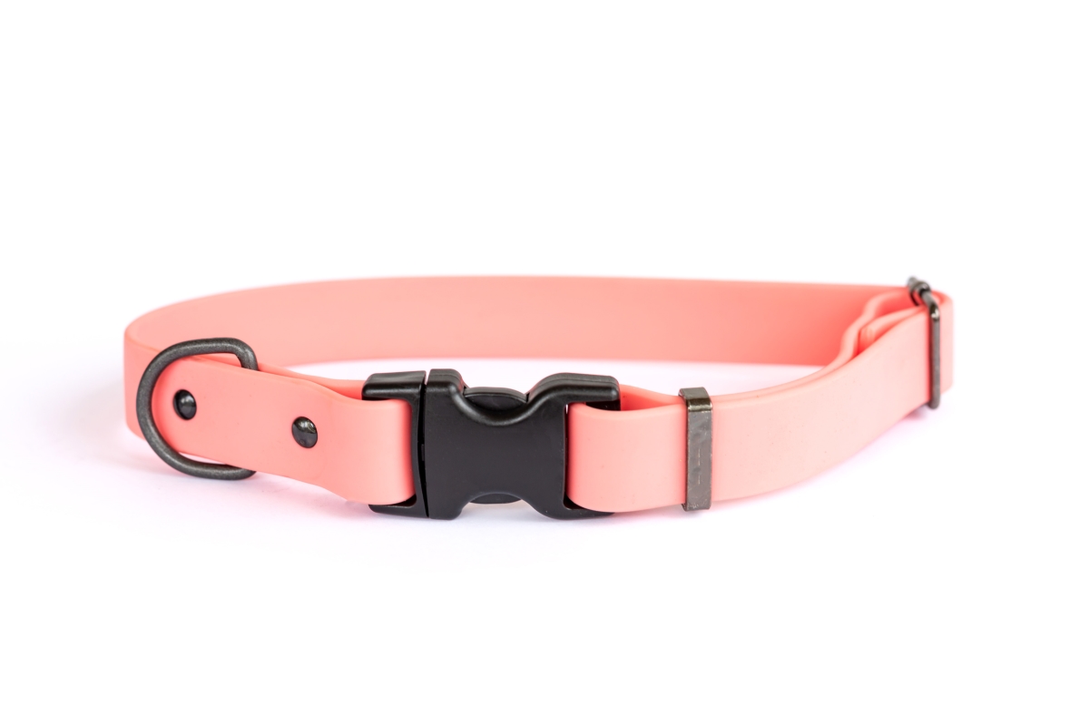684334537014 Luxury Pvc Coated Nylon Soft Waterproof Collar, Coral - Extra Large