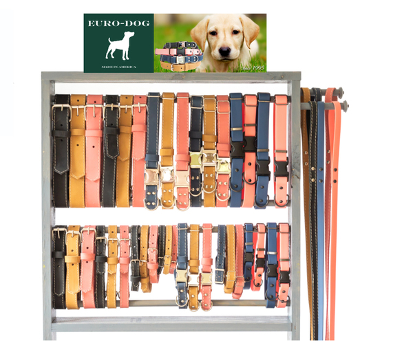688474604216 No.1 Small Display With 28 Collars & 6 Leashes, Gray