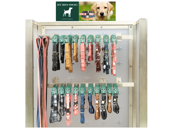 691054770454 No.4 Medium Display Set With 77 Collars & 24 Leashes, Gray