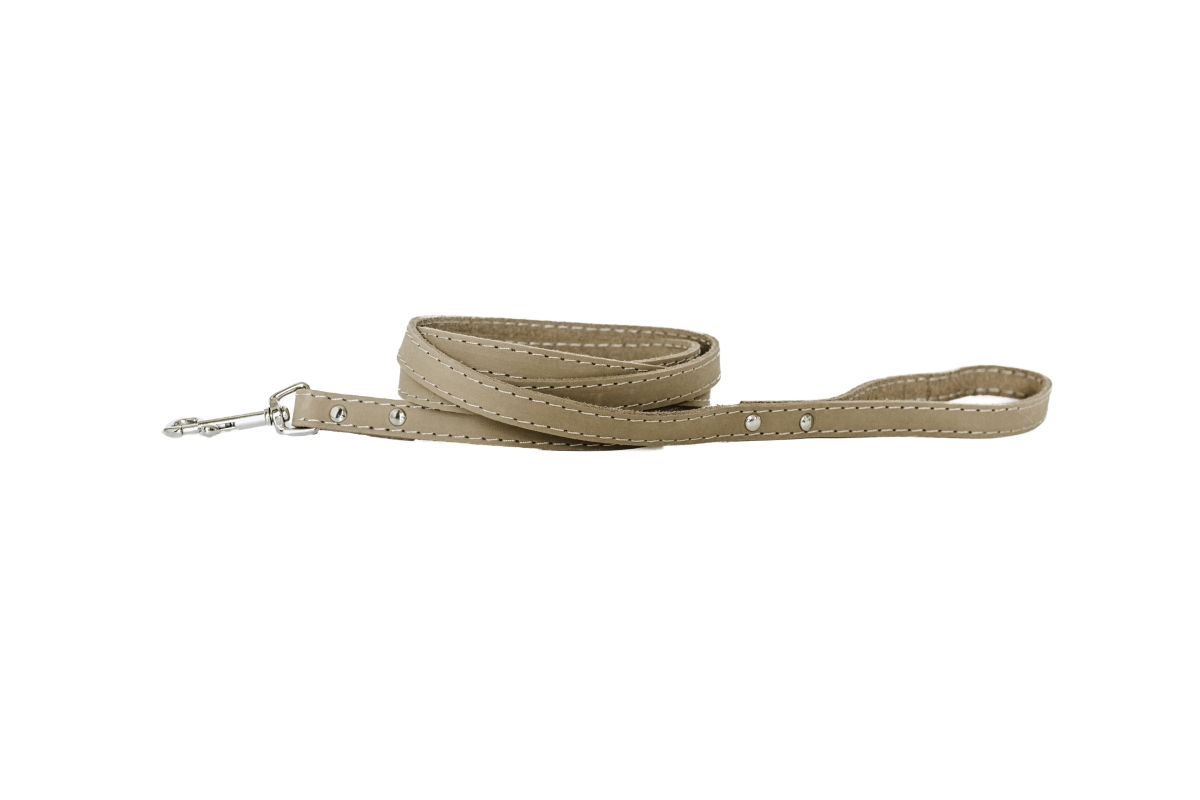 691054808652 Luxury Soft Leather Lead, Tan - Small