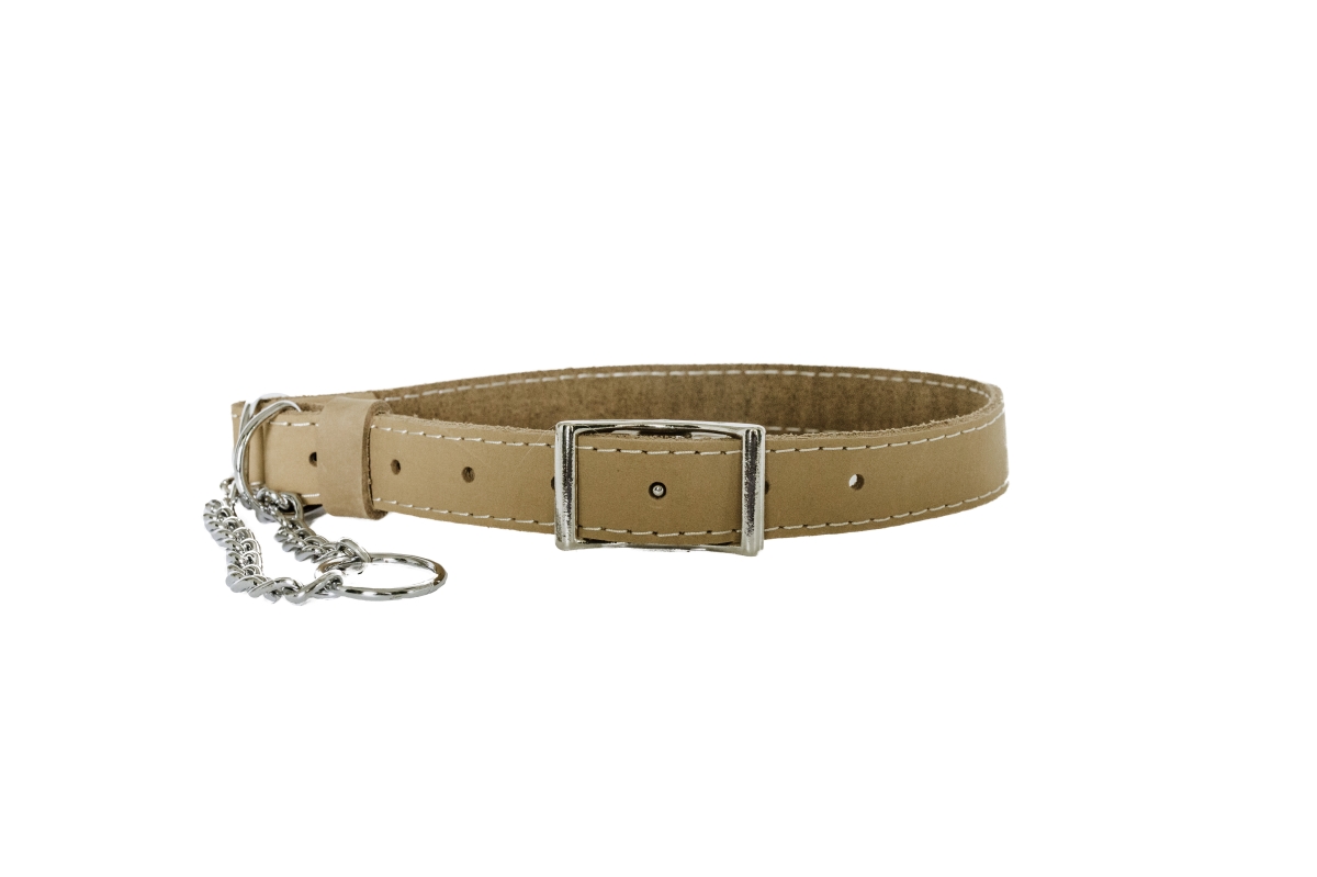 691054808850 Luxury Soft Leather Martingale Collar, Tan - Extra Small