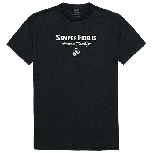 S28-MC4-BLK-02 Faithful 2 Military Graphic T-shirts, Black - Medium