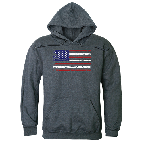 UPC 195073000009 product image for RS4-783-HCH-01 US Flag Graphic Pullover Sweatshirt, Heather Charcoal - Small | upcitemdb.com