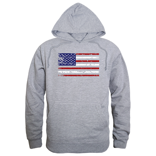 UPC 195073000054 product image for RS4-783-HGY-01 US Flag Graphic Pullover Sweatshirt, Heather Grey - Small | upcitemdb.com