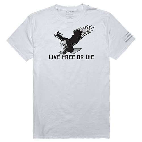 Live Free Tactical Graphic T-shirt, White - Large