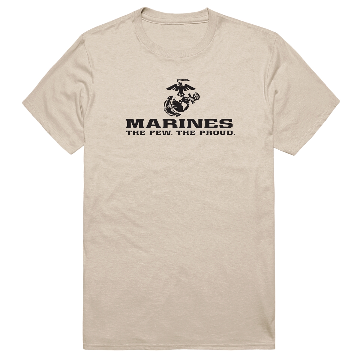 AM5-MC1-SND-03 Basic Military US Marines 1 Short Sleeve T-Shirt, Sand - Large