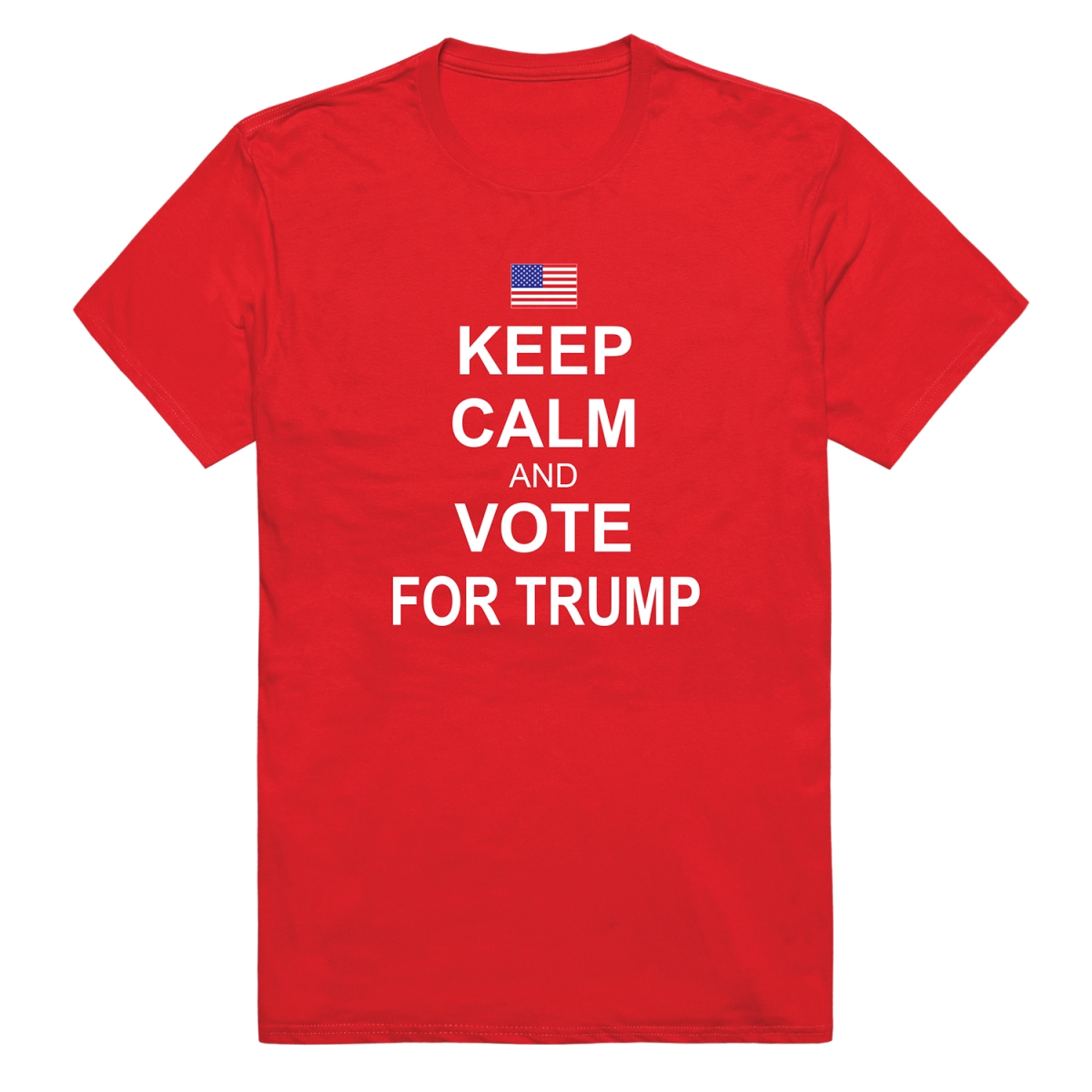 TS9-T01-RED-02 Campaign Trump 01 Short Sleeve T-Shirt, Red - Medium