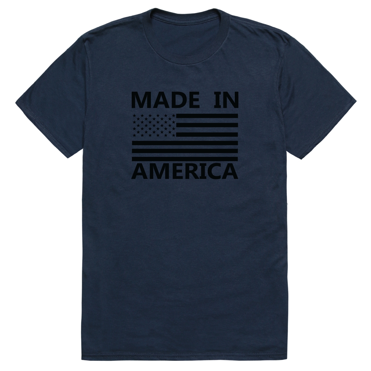 AM3-214-NVY-04 America Basic Made in America Short Sleeve T-Shirt, Navy - Extra Large
