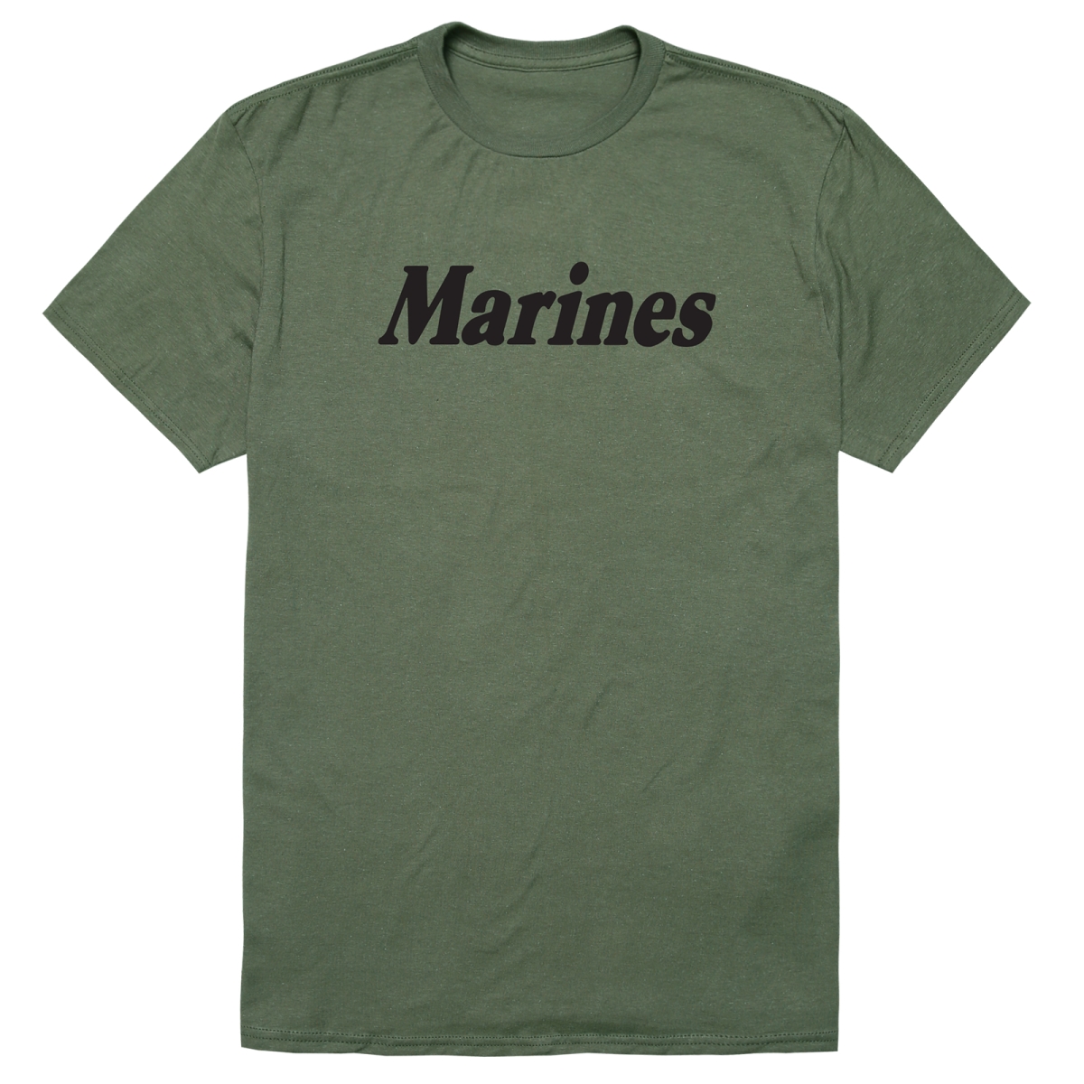 AM5-MC2-OLV-03 Basic Military US Marines 2 Short Sleeve T-Shirt, Olive - Large