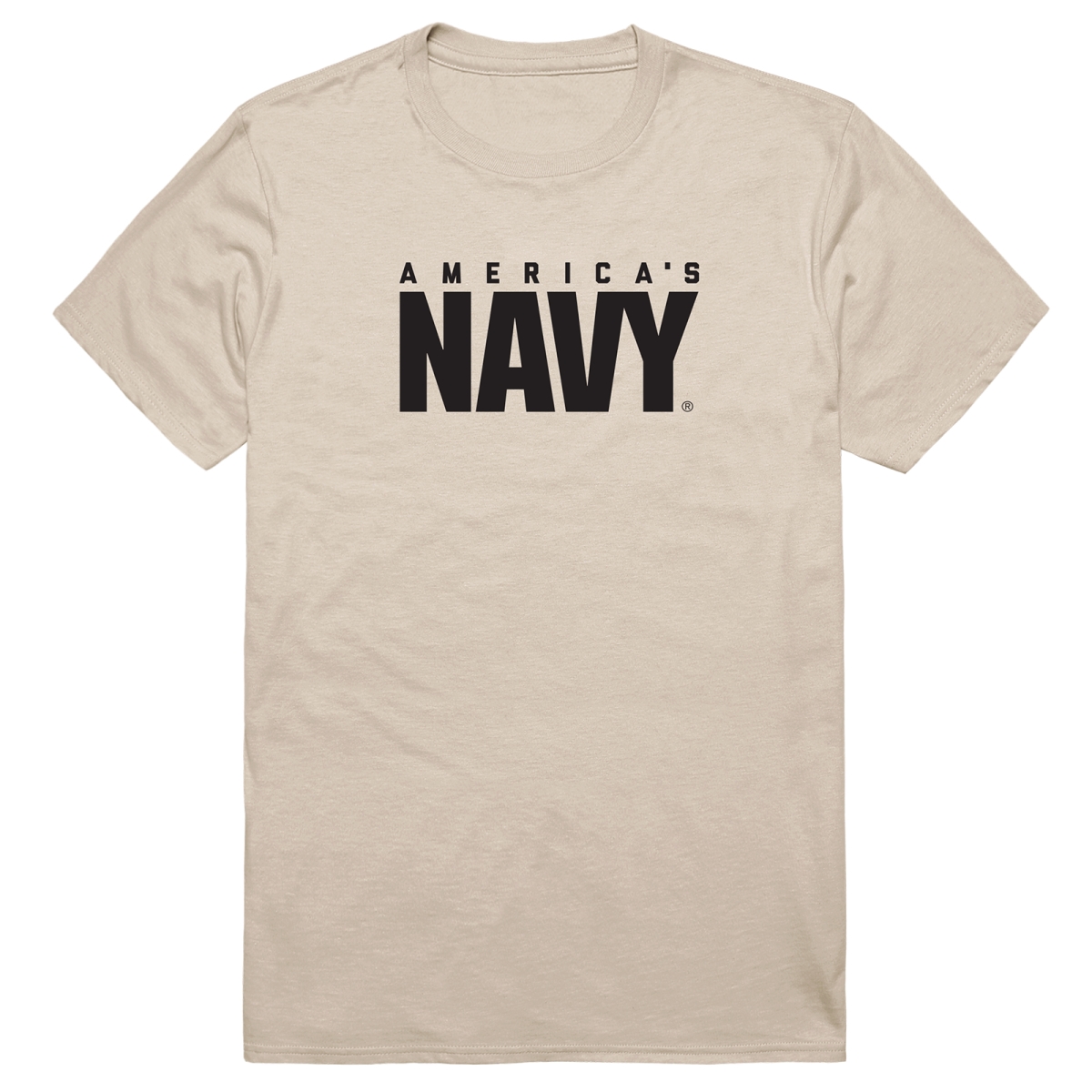 AM5-NA1-SND-04 Basic Military US Navy 1 Short Sleeve T-Shirt, Sand - Extra Large