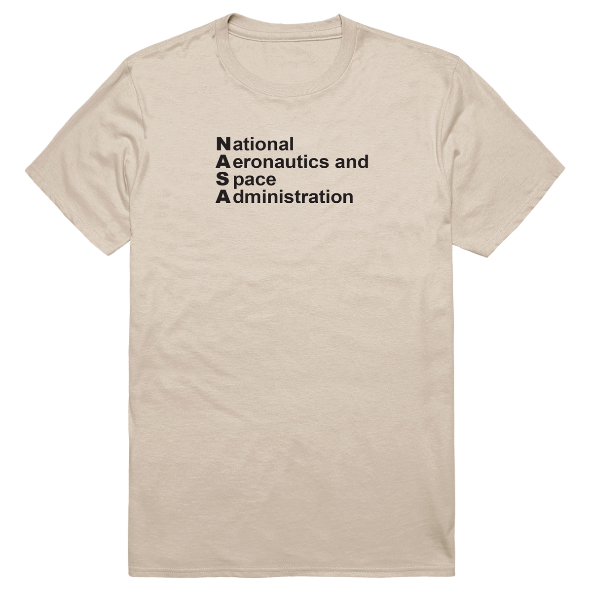 AM5-NS4-SND-04 Basic Military NASA 4 Short Sleeve T-Shirt, Sand - Extra Large