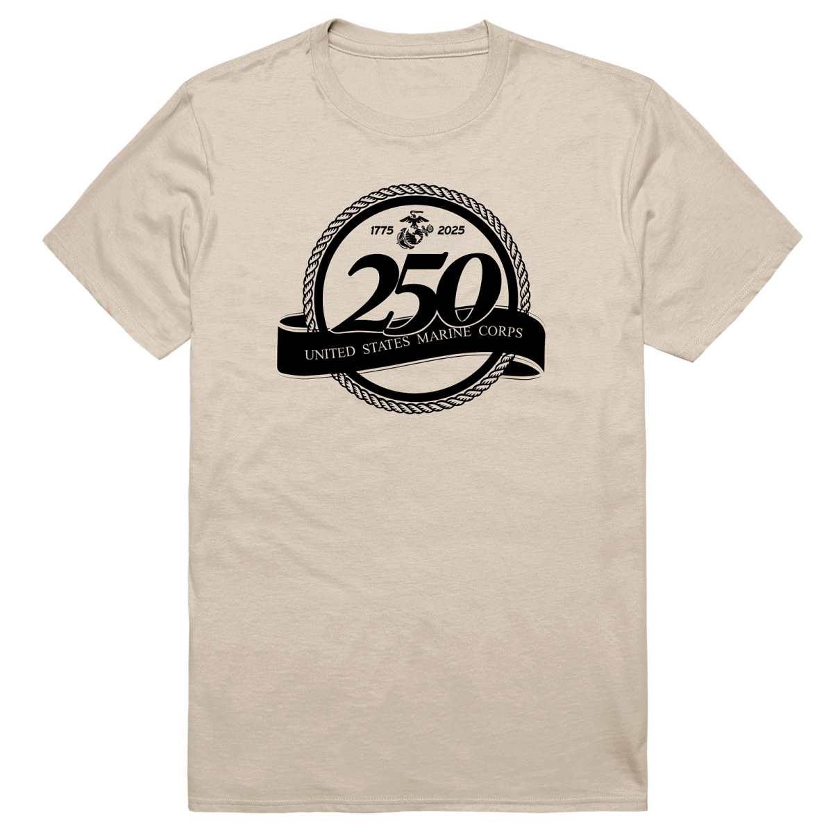 UPC 019812435214 product image for AN1-MC1-SND-04 US Marines 1 Anniversary Short Sleeve T-Shirt, Sand - Extra L | upcitemdb.com