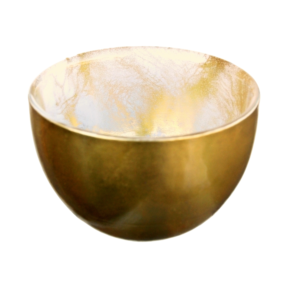 Red Pomegranate 6677-1 Thassos Condiment Bowls, White & Gold - Set Of 4