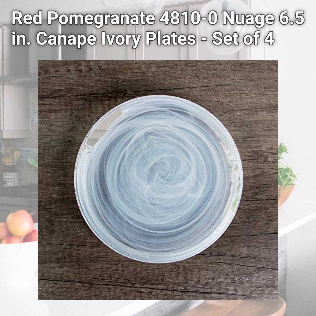 Picture of Red Pomegranate 4810-0 Nuage 6.5 in. Canape Ivory Plates - Set of 4