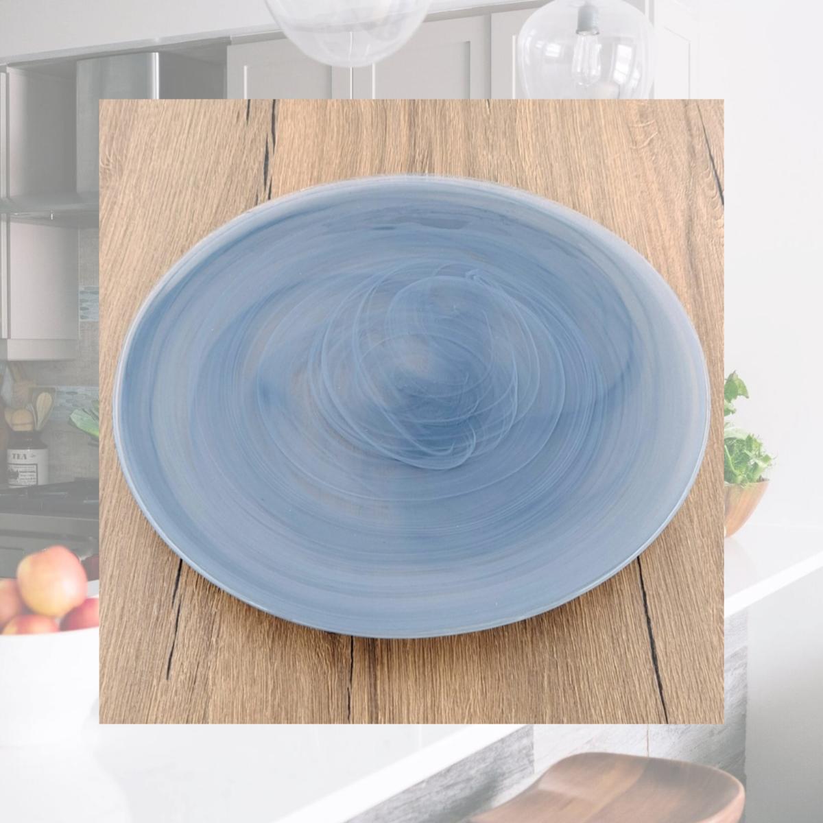 Picture of Red Pomegranate Collection 0812-7 11 in. Nuage Dinner Plate, Graphite