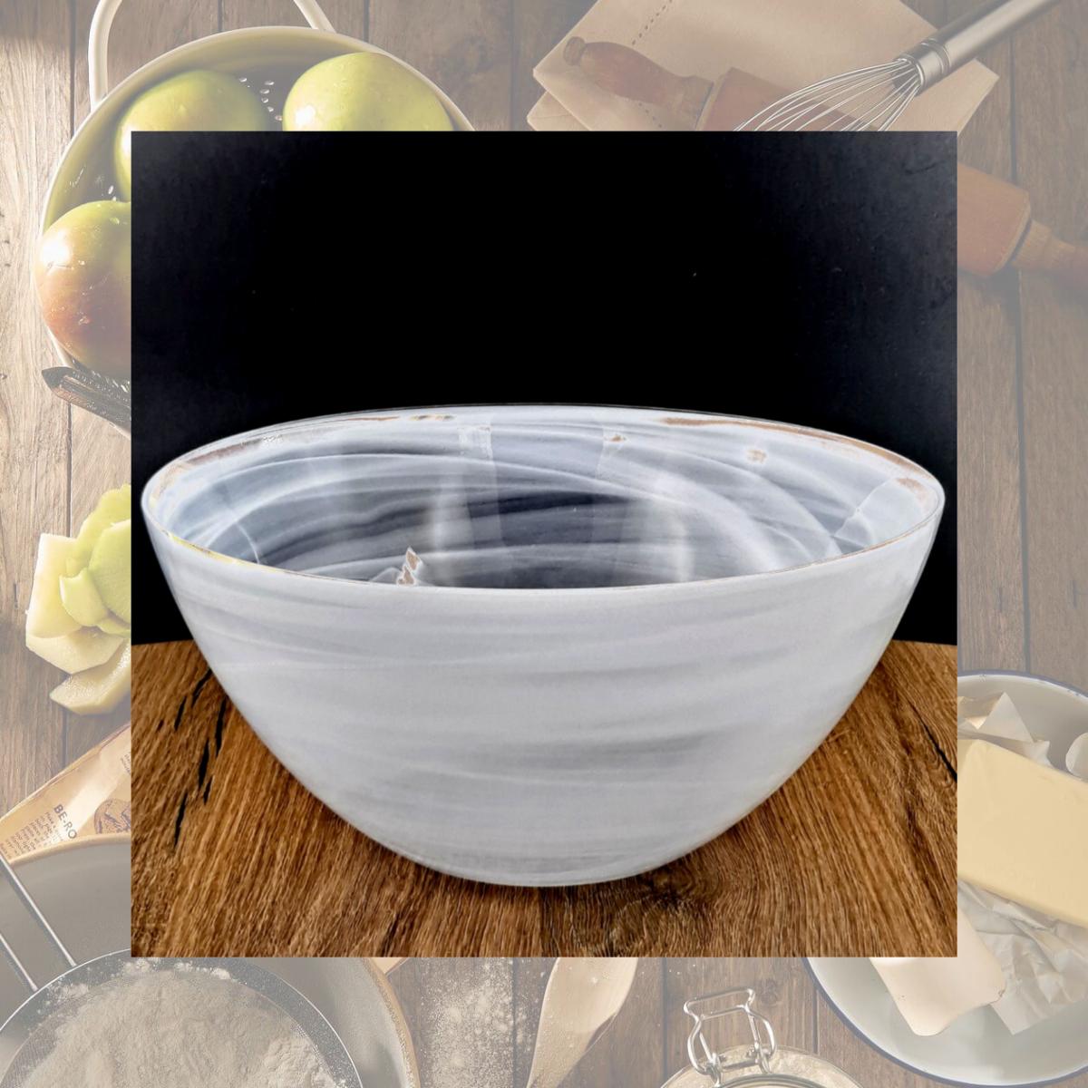 Picture of Red Pomegranate Collection 0814-0 10 in. Nuage Serving Bowl, Ivory