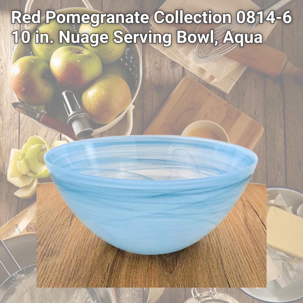 Picture of Red Pomegranate Collection 0814-6 10 in. Nuage Serving Bowl, Aqua