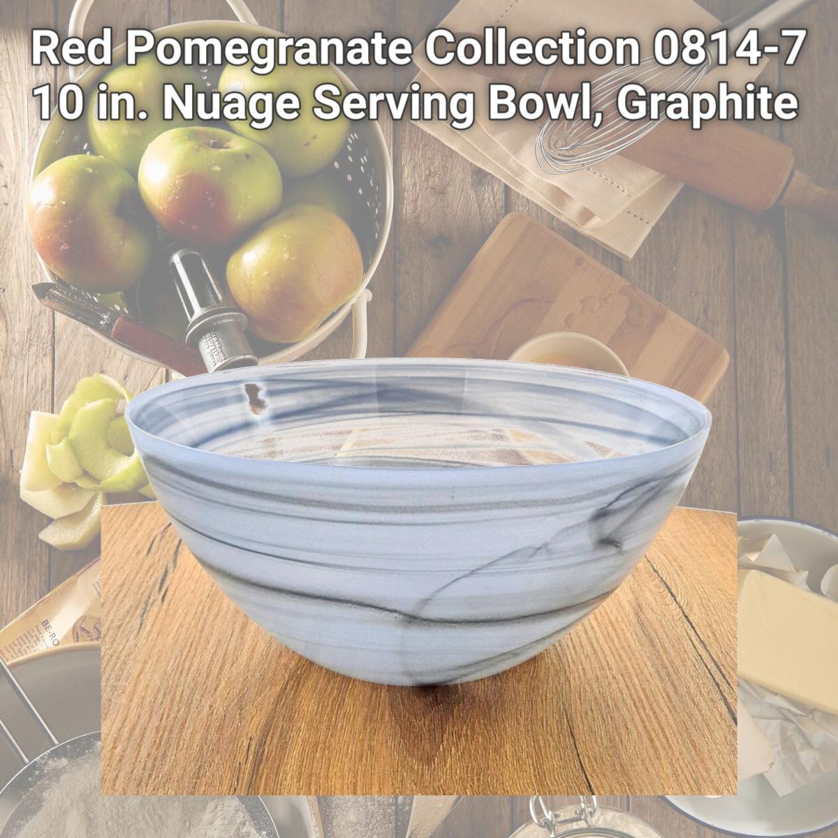Picture of Red Pomegranate Collection 0814-7 10 in. Nuage Serving Bowl, Graphite