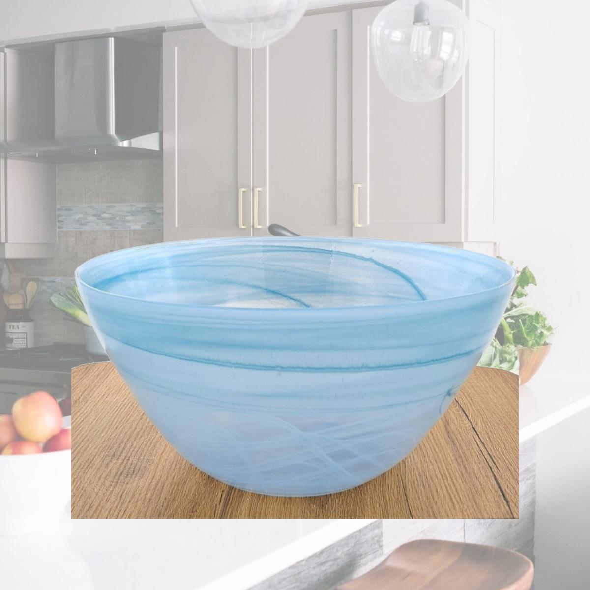 Picture of Red Pomegranate Collection 0815-6 12 in. Serving Bowl, Aqua