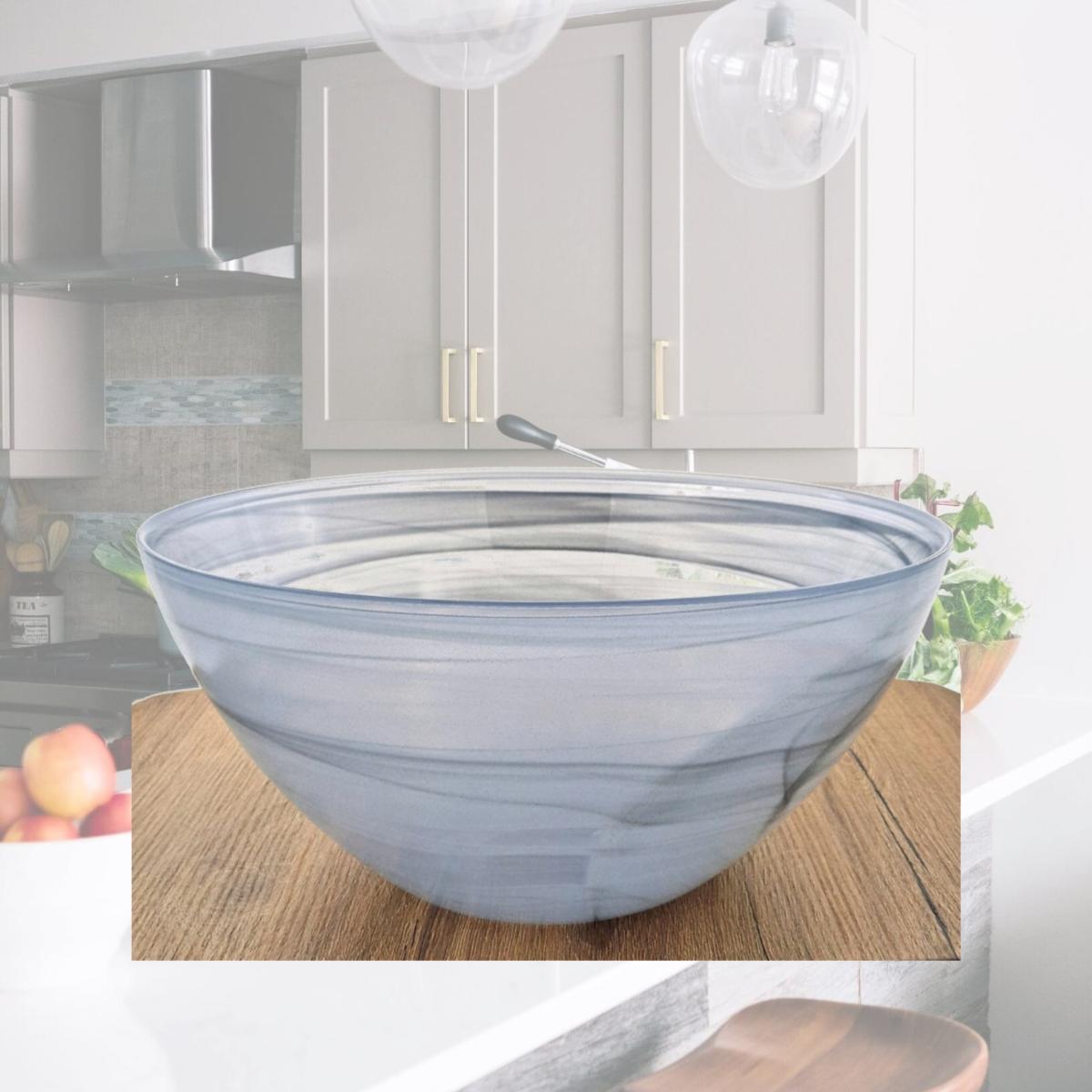 Picture of Red Pomegranate Collection 0815-7 12 in. Nuage Serving Bowl, Graphite