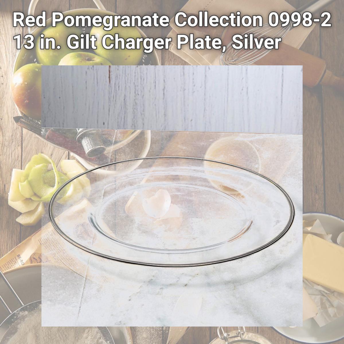 Picture of Red Pomegranate Collection 0998-2 13 in. Gilt Charger Plate, Silver