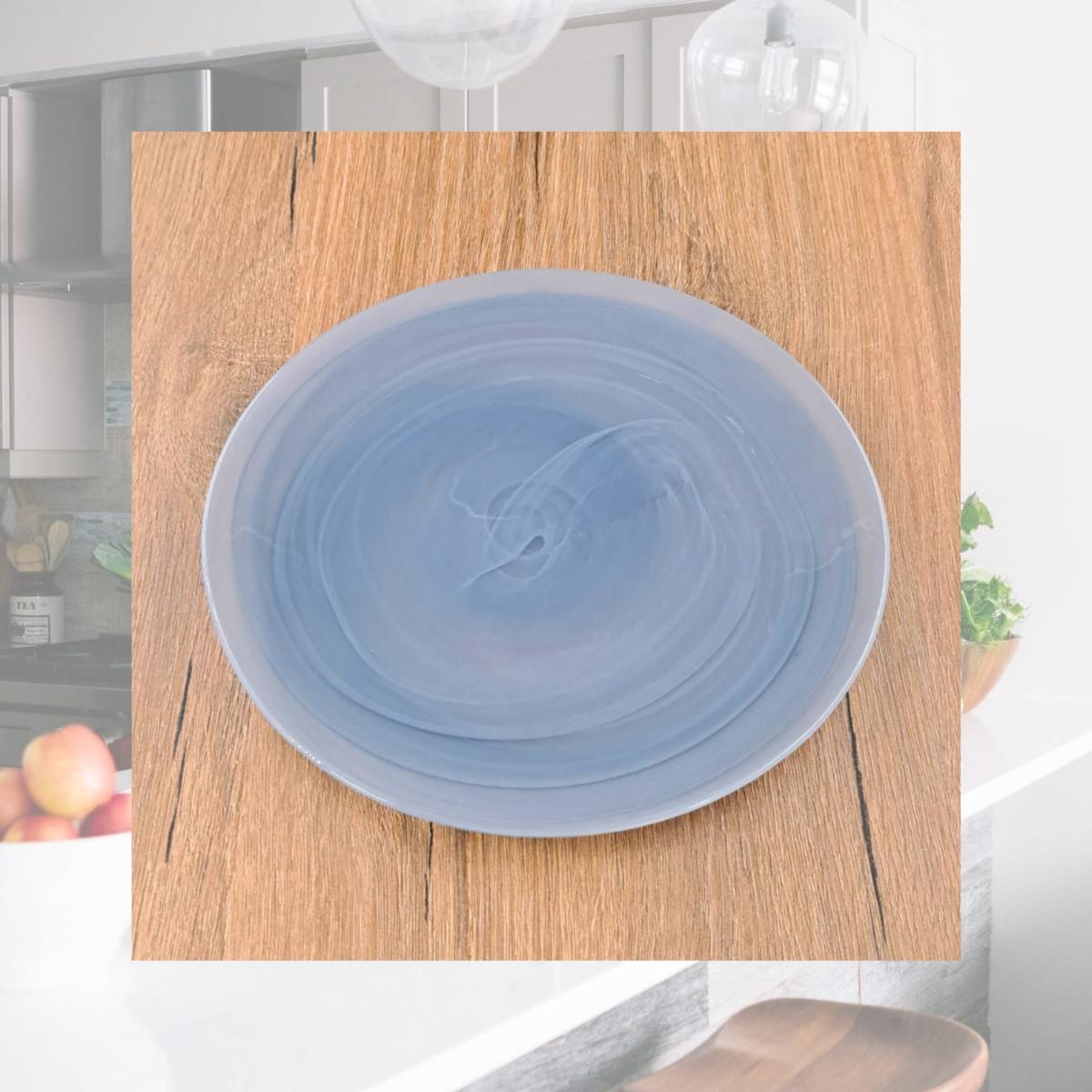Picture of Red Pomegranate Collection 2811-7 8 in. Nuage Salad Plates, Graphite - Set of 2