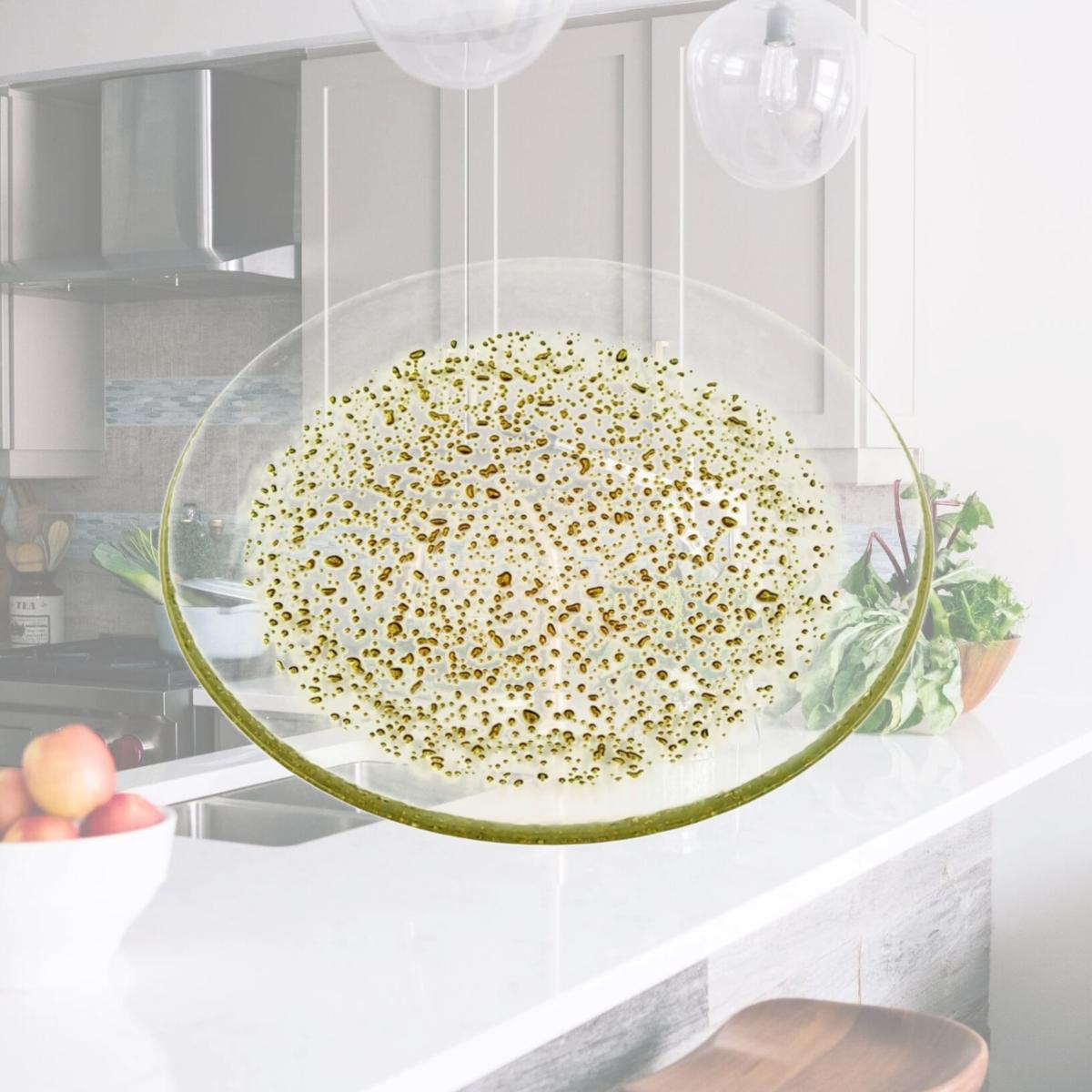 Picture of Red Pomegranate Collection 4961-1 8.5 in. Isla Salad Plates, Clear & Gold - Set of 4