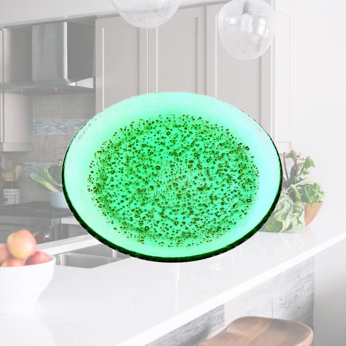 Picture of Red Pomegranate Collection 4961-6 8.5 in. Isla Salad Plates, Emerald & Gold - Set of 4