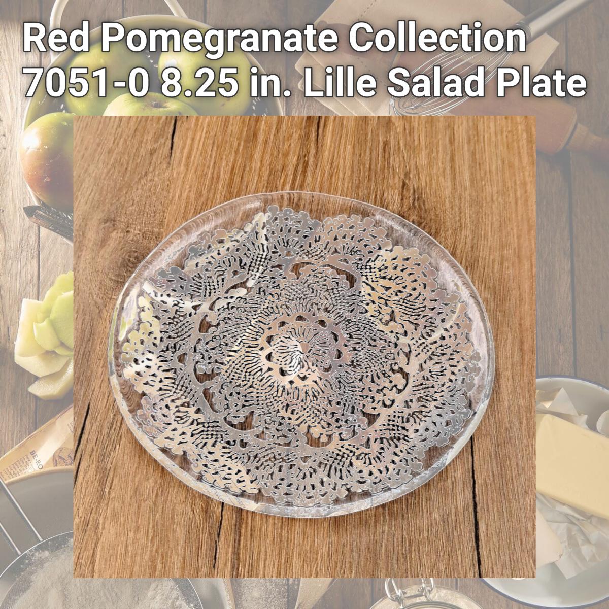Picture of Red Pomegranate Collection 7051-0 8.25 in. Lille Salad Plate
