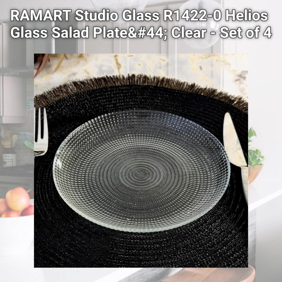 Picture of RAMART Studio Glass R1422-0 Helios Glass Salad Plate, Clear - Set of 4