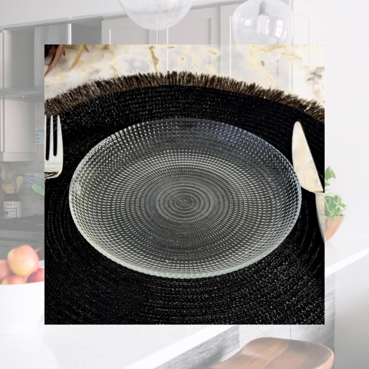 Picture of RAMART Studio Glass R1422-0 Helios Glass Salad Plate, Clear - Set of 4