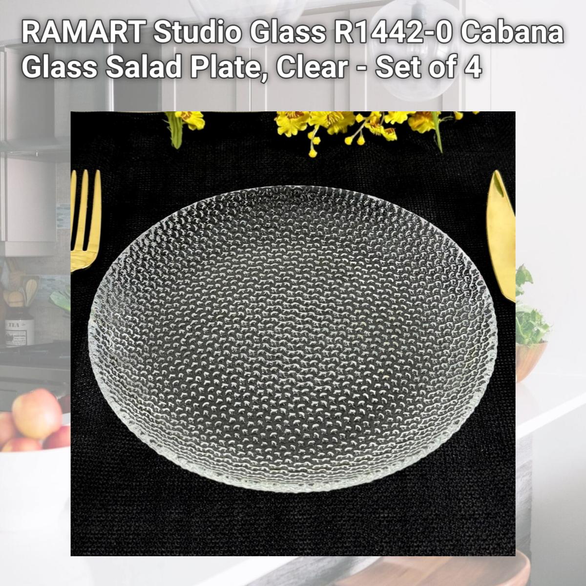 Picture of RAMART Studio Glass R1442-0 Cabana Glass Salad Plate, Clear - Set of 4