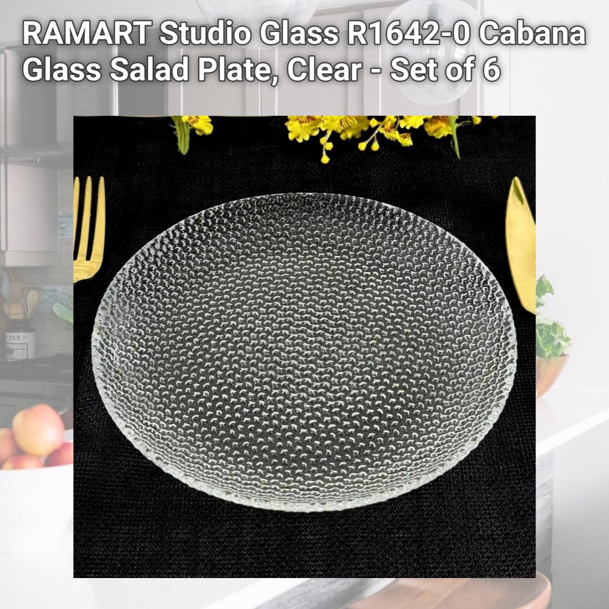 Picture of RAMART Studio Glass R1642-0 Cabana Glass Salad Plate, Clear - Set of 6