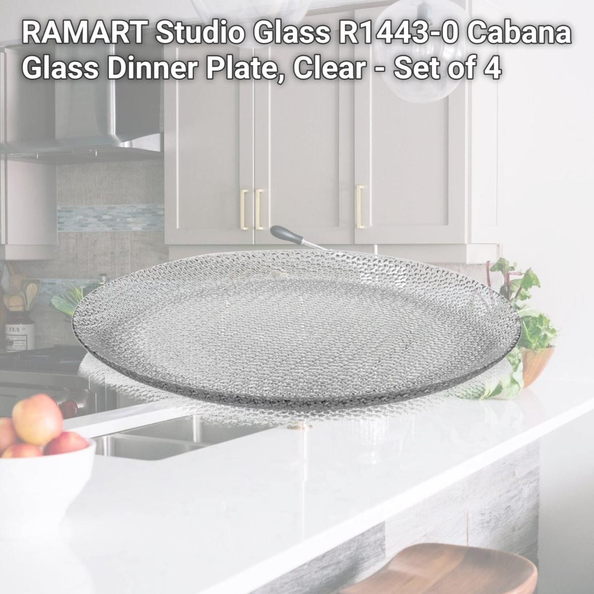Picture of RAMART Studio Glass R1443-0 Cabana Glass Dinner Plate, Clear - Set of 4