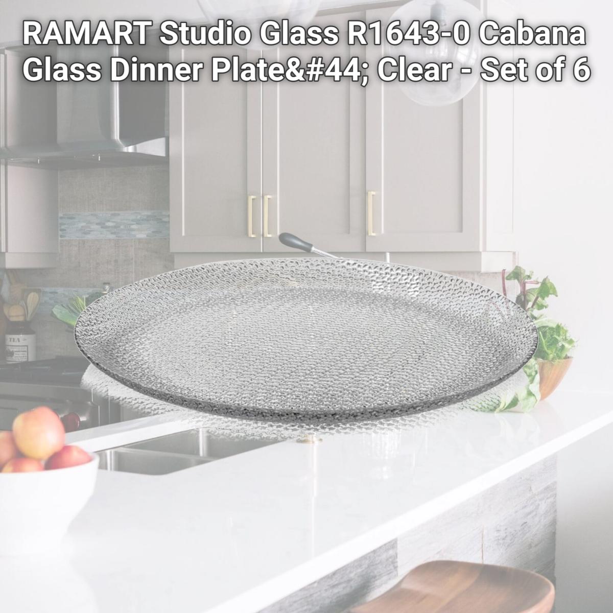 Picture of RAMART Studio Glass R1643-0 Cabana Glass Dinner Plate, Clear - Set of 6