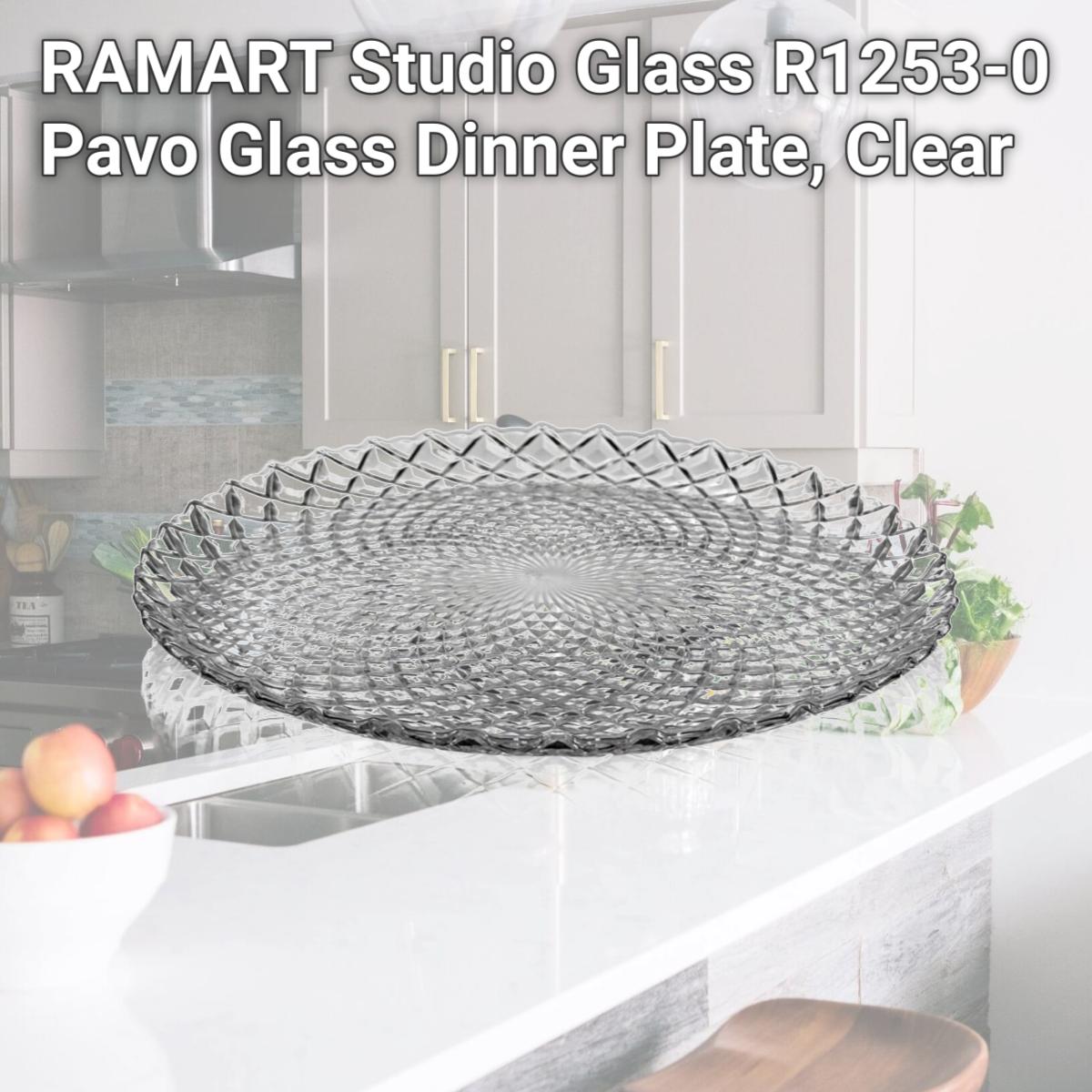 Picture of RAMART Studio Glass R1253-0 Pavo Glass Dinner Plate, Clear